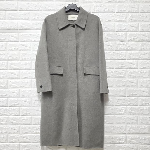 택포_ 데미리 DEMERRY 회색 롱코트 L