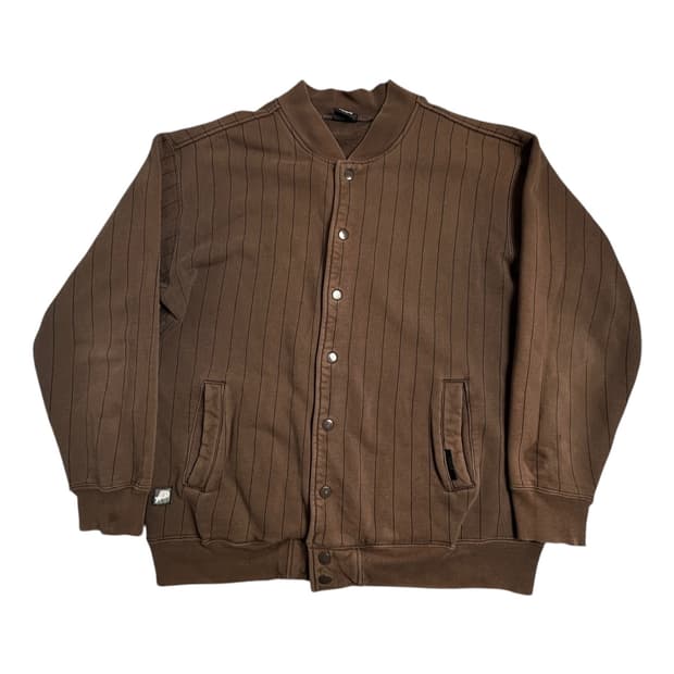 파워 투 더 피플 스트라이프 스웻 봄버 자켓