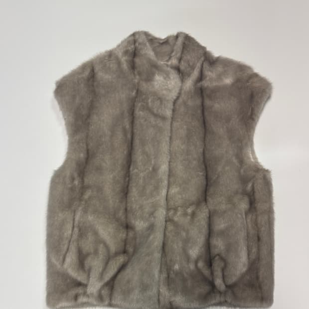 여성 마리끌레르 페이크 퍼 베스트 조끼