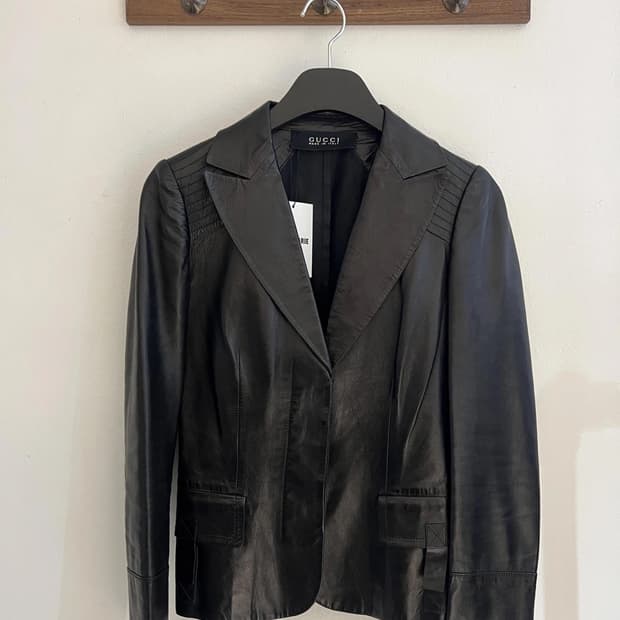 구찌 레더 자켓
