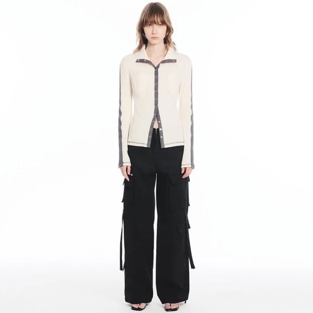 세릭 SIDE STRAP CARGO PANTS / BLACK