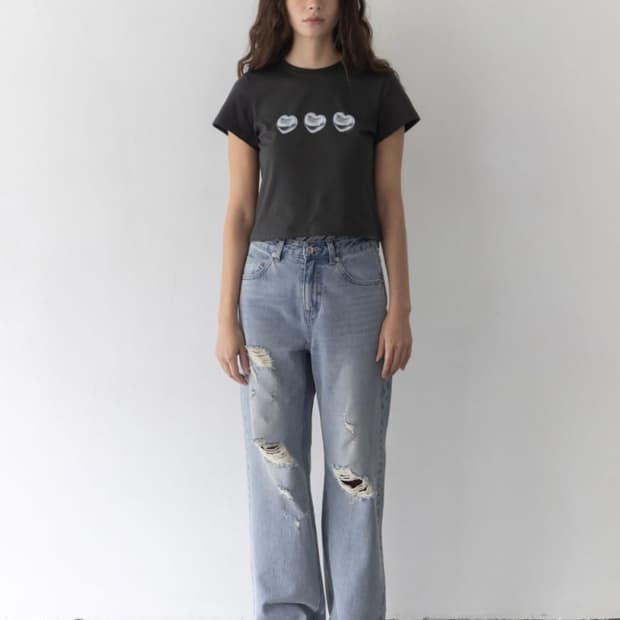 (새상품) 헤이그 haag a destroyed denim S