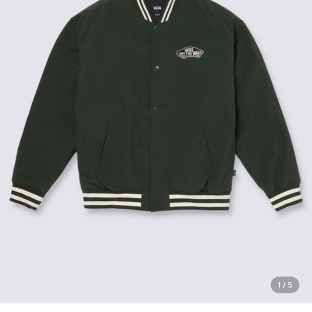반스 로고 베이스볼 봄버 자켓