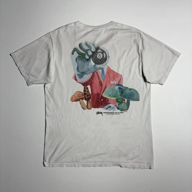 스투시 20SS 머쉬룸 인더클라우드 코튼 반팔 티셔츠 R1320