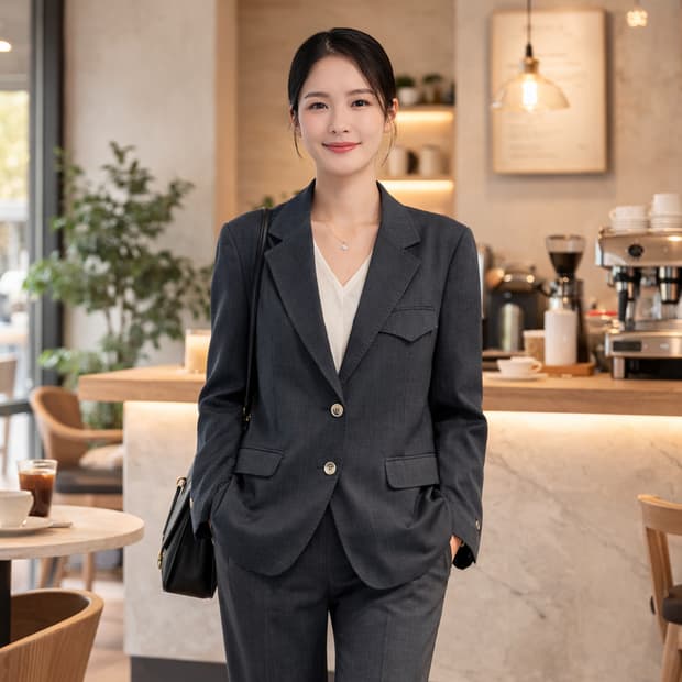 유네네 싱글 블레이저 자켓