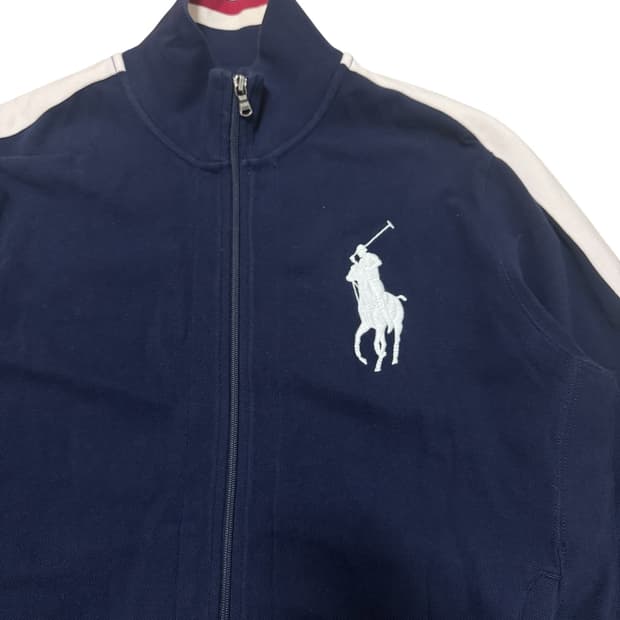 폴로 빅로고 네이비 집업 자켓