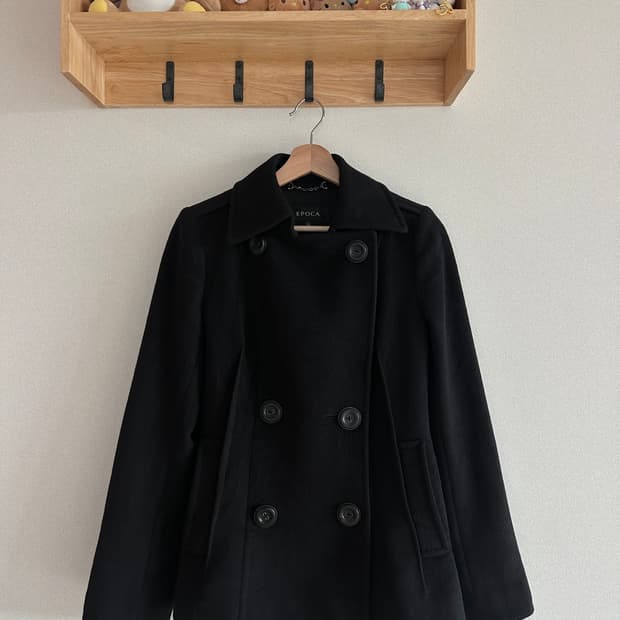epoca 블랙 일본맛 버튼 숏코트 자켓