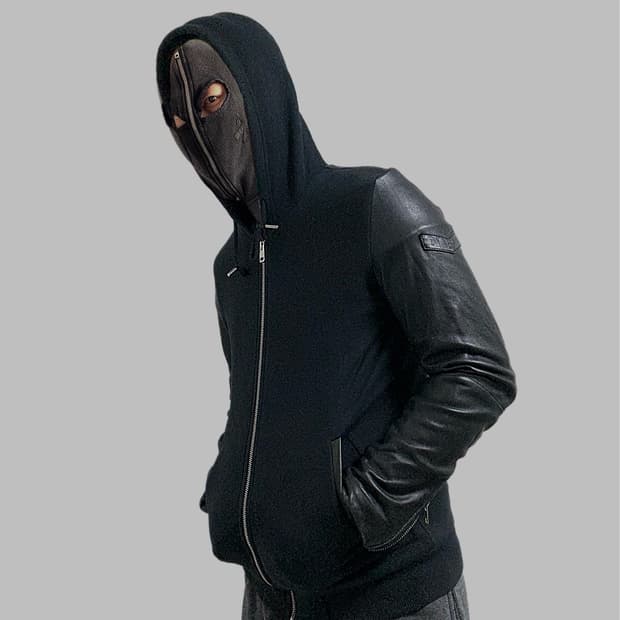 디젤 램스킨 바이커자켓 소매 후드집업