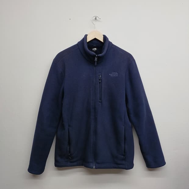 노스페이스 심플 네이비 후리스 집업 자켓 100