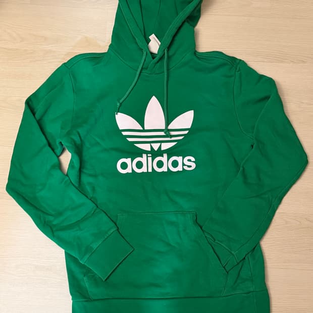 아디다스 빅로고 후드티 (그린)