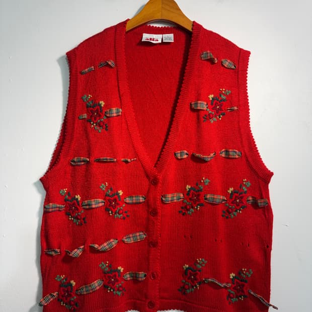 U.S.A. 크리스마스 어글리 니트 베스트 