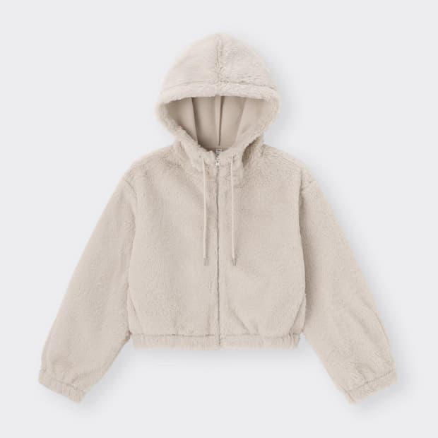 GU 숏 퍼 후드집업