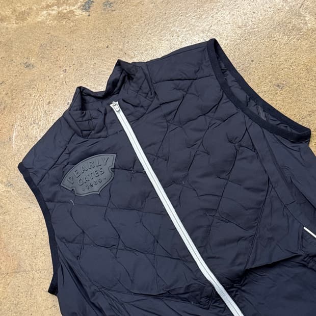 [정품/1] PEARLY GATES 퀼팅 조끼 블랙 b16