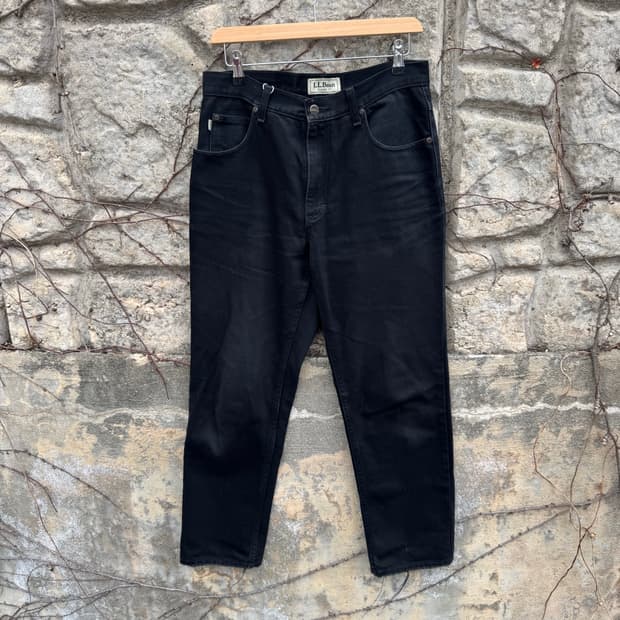 00s 엘엘빈 빈티지 블랙 데님 팬츠