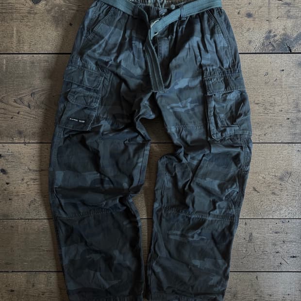 에어워크 와이드핏 카모 카고 팬츠