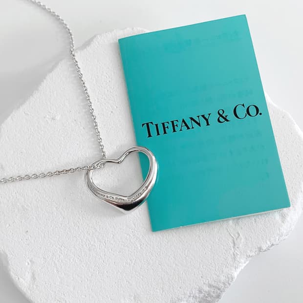 티파니 엘사 퍼레티 오픈 하트 22mm 목걸이 풀구성 NO.90