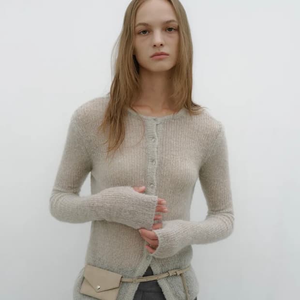 로우타이드 lowtide 알파카 핸드워머 니트(그레이)