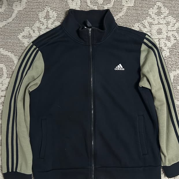 희귀매물 아디다스 카키배색 면 트랙탑 져지 