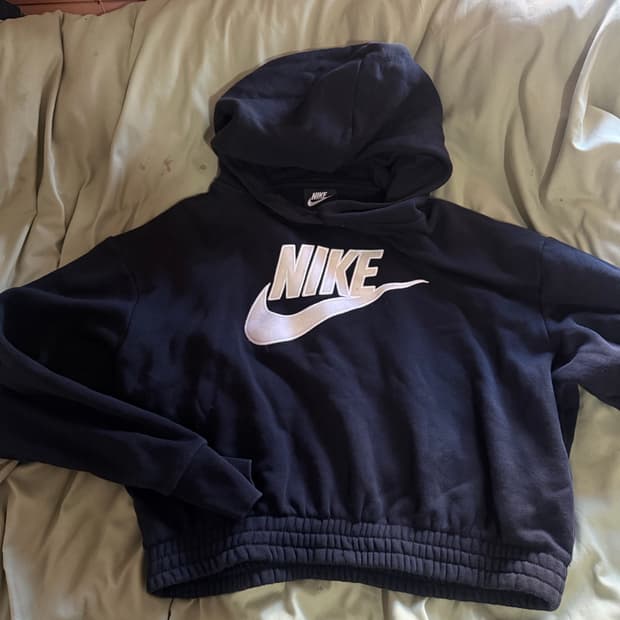 NIKE 크롭후드 블랙