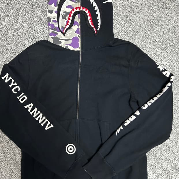 [L/택포] 베이프 10주년 샤크후드