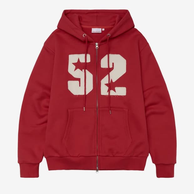 아메스 월드와이드 52 APPLIQUE HOODIE ZIP UP RED
