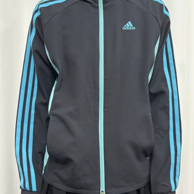 adidas blue line hood zipup