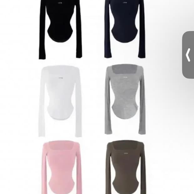 구해요))odor 오도어스퀘어넥 롱 슬리브 티셔츠 그레이