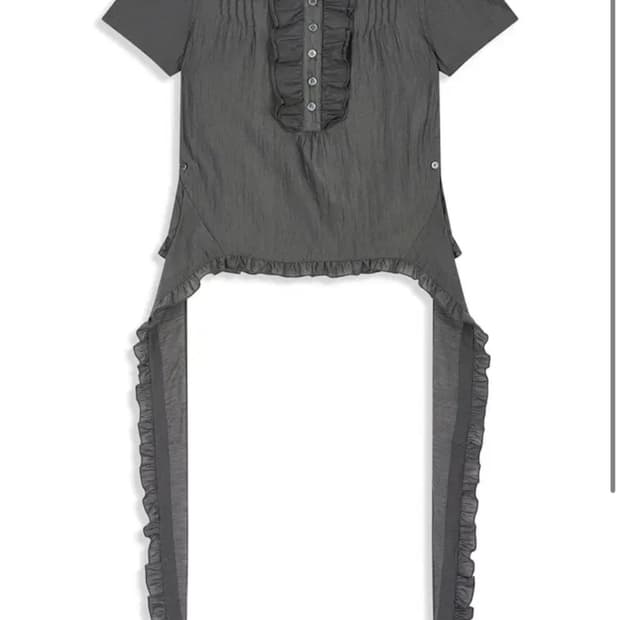 오픈와이와이 OPEN YY RUFFLE POLO SHIRT 러플 폴로