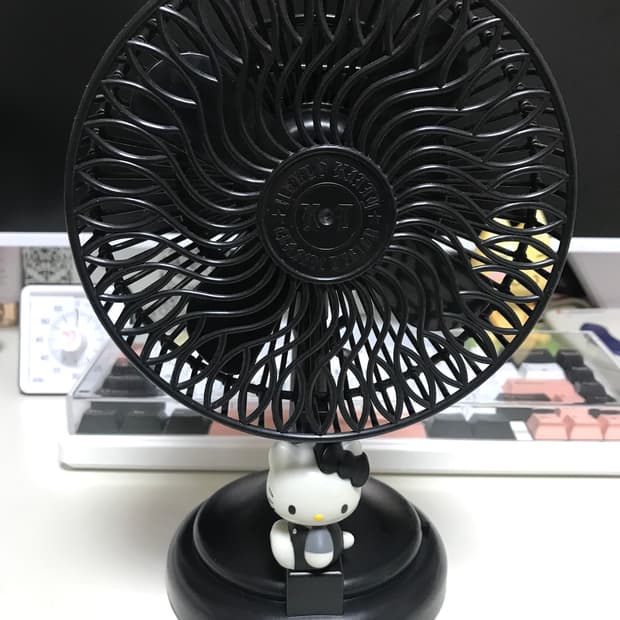 헬로키티 탁상 선풍기 블랙