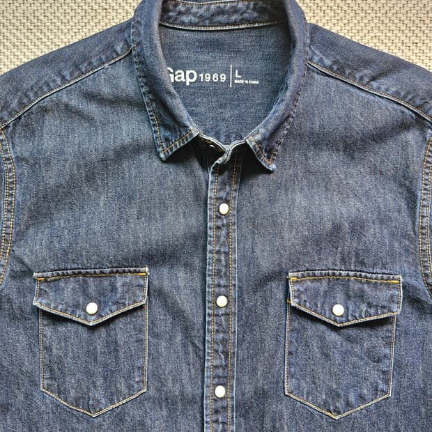 Gap 갭 데님 웨스턴셔츠 L 