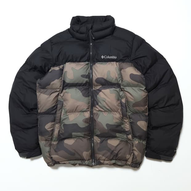 컬럼비아 푸퍼 카모 패딩 자켓