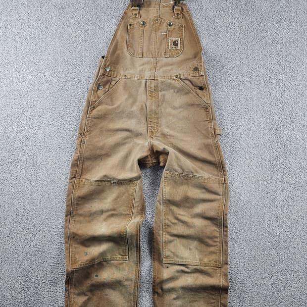 칼하트 R06 덕 캔버스 더블니 오버롤 슈트 (30X30) / 10924