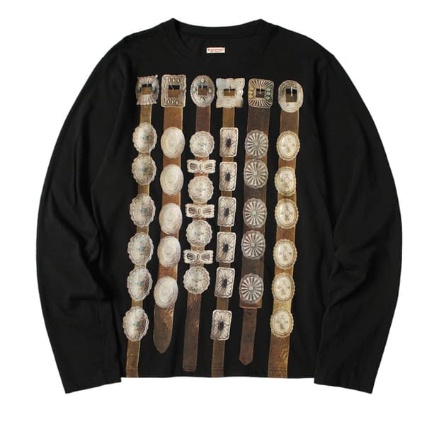 캐피탈 커튼콘초 프린트 긴팔티