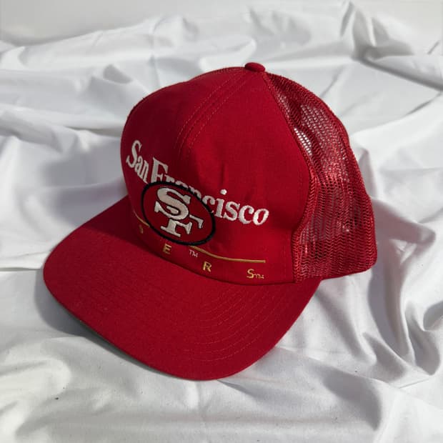 90s NFL 49ers 팀 자수 메쉬캡