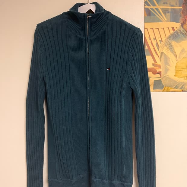 (착샷참고) 타미힐피거 니트 집업