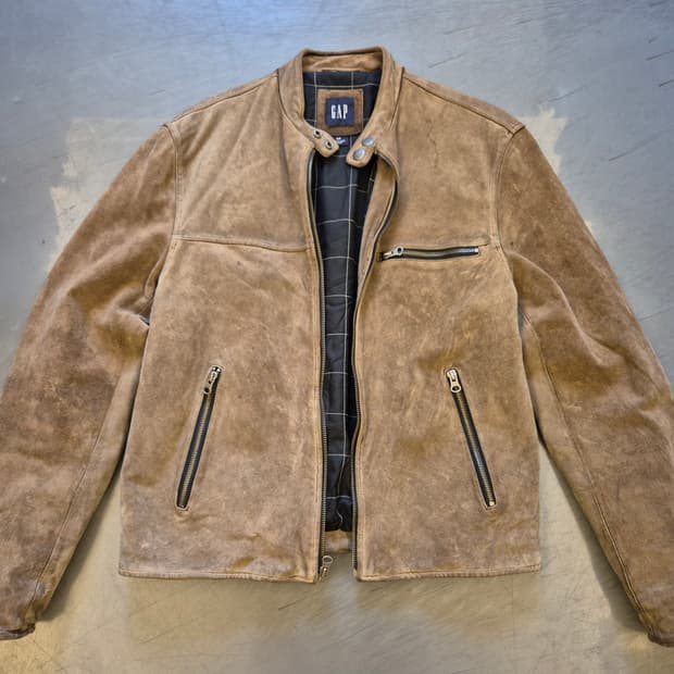 올드 갭 카페레이서 스웨이드 자켓