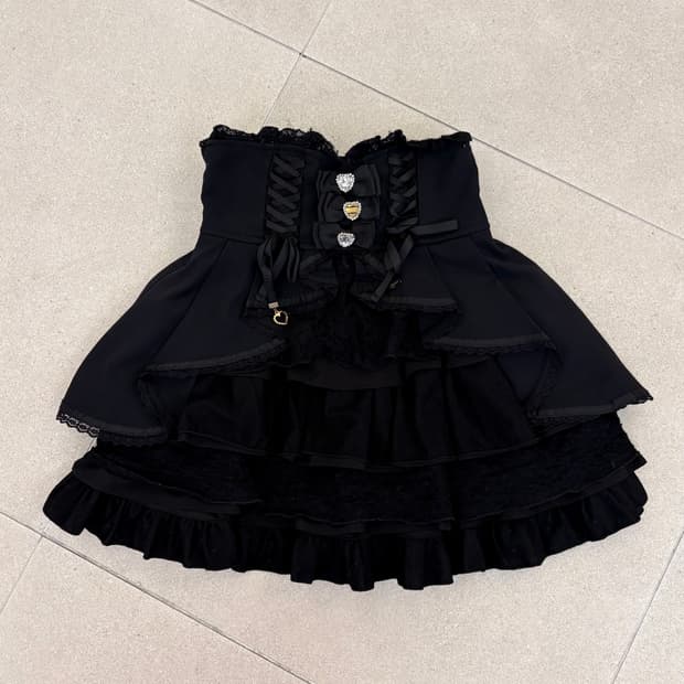 리즈리사 빅리본 레이스 스커트