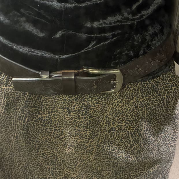 빈티지 웨스턴 펀칭 레더 벨트