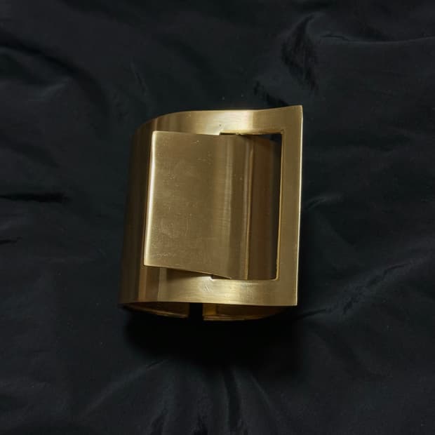 Gold Steel Bangle Bracelet