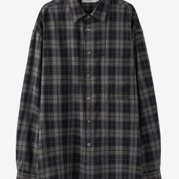 아르반 올드필름 체크셔츠 세이지 카키 3사이즈