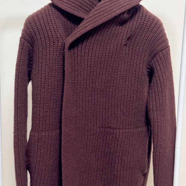 릭오웬스 14fw 모직 후드가디건