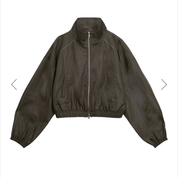 마뗑킴MATIN ROUGH COATING CROP BOMBER 자켓