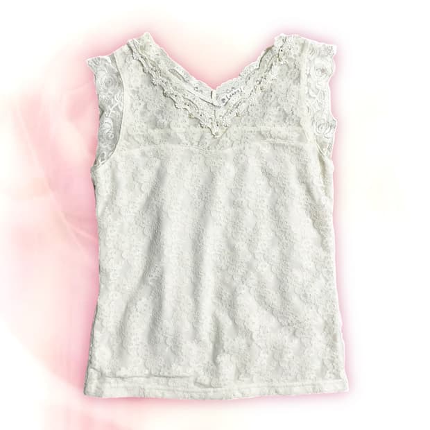 AXES FEMME Ivory lace sleeveless