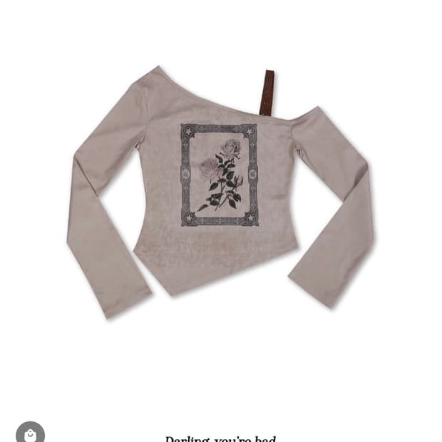 One Shoulder Suede Top #Beige