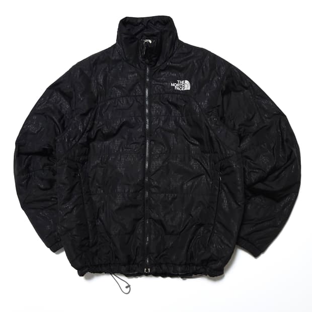 노스페이스 패턴 폴리 경량 패딩 자켓 블랙