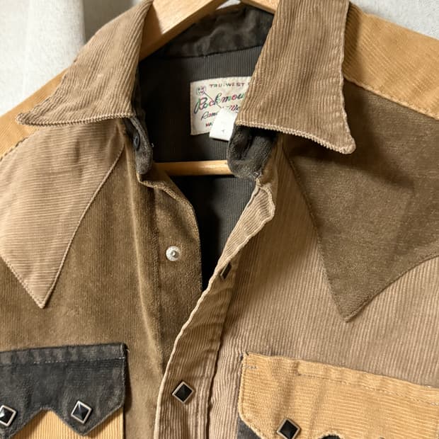 락마운트 컬러블록 코듀로이 셔츠