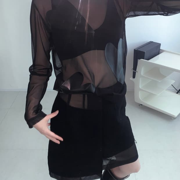 Heart Mesh T-shirt