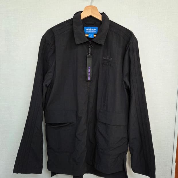 아디다스 블랙 코치자켓