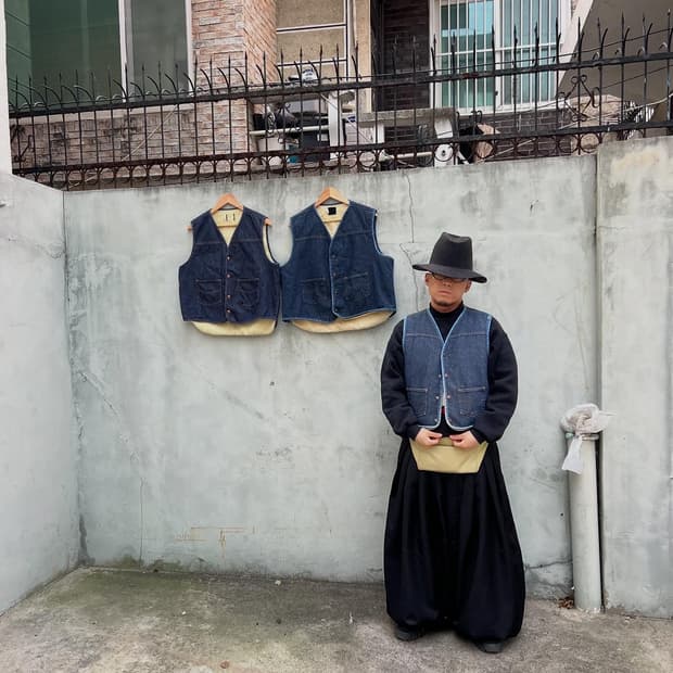 1970s SEARS ROEBUCKS DENIM SHERPA VEST