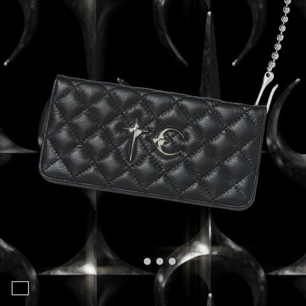 (새상품) 떠그클럽 블랙 퀄티드 장지갑